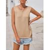 imageImily Bela Womens Sleeveless Sweater Vest 2025 Casual Summer Crew Neck Knit Sweater Lightweight Pullover Tank TopKhaki