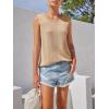 imageImily Bela Womens Sleeveless Sweater Vest 2025 Casual Summer Crew Neck Knit Sweater Lightweight Pullover Tank TopKhaki