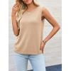 imageImily Bela Womens Sleeveless Sweater Vest 2025 Casual Summer Crew Neck Knit Sweater Lightweight Pullover Tank TopKhaki