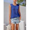 imageImily Bela Womens Sleeveless Sweater Vest 2025 Casual Summer Crew Neck Knit Sweater Lightweight Pullover Tank TopNavy