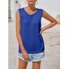 imageImily Bela Womens Sleeveless Sweater Vest 2025 Casual Summer Crew Neck Knit Sweater Lightweight Pullover Tank TopNavy