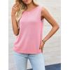 imageImily Bela Womens Sleeveless Sweater Vest 2025 Casual Summer Crew Neck Knit Sweater Lightweight Pullover Tank TopPink