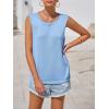 imageImily Bela Womens Sleeveless Sweater Vest 2025 Casual Summer Crew Neck Knit Sweater Lightweight Pullover Tank TopSky Blue