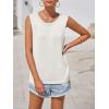 imageImily Bela Womens Sleeveless Sweater Vest 2025 Casual Summer Crew Neck Knit Sweater Lightweight Pullover Tank TopWhite