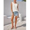imageImily Bela Womens Sleeveless Sweater Vest 2025 Casual Summer Crew Neck Knit Sweater Lightweight Pullover Tank TopWhite