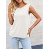 imageImily Bela Womens Sleeveless Sweater Vest 2025 Casual Summer Crew Neck Knit Sweater Lightweight Pullover Tank TopWhite
