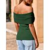 imageImily Bela Womens Off The Shoulder Sweaters Casual Knit Sleeveless Summer Y2K Going Out Tops BlousesArmy Green