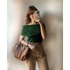 imageImily Bela Womens Off The Shoulder Sweaters Casual Knit Sleeveless Summer Y2K Going Out Tops BlousesArmy Green