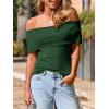 imageImily Bela Womens Off The Shoulder Sweaters Casual Knit Sleeveless Summer Y2K Going Out Tops BlousesArmy Green