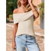 imageImily Bela Womens Off The Shoulder Sweaters Casual Knit Sleeveless Summer Y2K Going Out Tops BlousesBeige