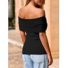 imageImily Bela Womens Off The Shoulder Sweaters Casual Knit Sleeveless Summer Y2K Going Out Tops BlousesBlack