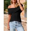 imageImily Bela Womens Off The Shoulder Sweaters Casual Knit Sleeveless Summer Y2K Going Out Tops BlousesBlack