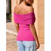 imageImily Bela Womens Off The Shoulder Sweaters Casual Knit Sleeveless Summer Y2K Going Out Tops BlousesBright Pink