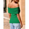 imageImily Bela Womens Off The Shoulder Sweaters Casual Knit Sleeveless Summer Y2K Going Out Tops BlousesGreen