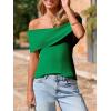 imageImily Bela Womens Off The Shoulder Sweaters Casual Knit Sleeveless Summer Y2K Going Out Tops BlousesGreen