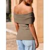 imageImily Bela Womens Off The Shoulder Sweaters Casual Knit Sleeveless Summer Y2K Going Out Tops BlousesKhaki