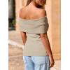 imageImily Bela Womens Off The Shoulder Sweaters Casual Knit Sleeveless Summer Y2K Going Out Tops BlousesLight Khaki
