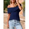 imageImily Bela Womens Off The Shoulder Sweaters Casual Knit Sleeveless Summer Y2K Going Out Tops BlousesNavy Blue