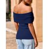imageImily Bela Womens Off The Shoulder Sweaters Casual Knit Sleeveless Summer Y2K Going Out Tops BlousesNavy Blue