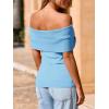 imageImily Bela Womens Off The Shoulder Sweaters Casual Knit Sleeveless Summer Y2K Going Out Tops BlousesSky Blue