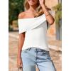 imageImily Bela Womens Off The Shoulder Sweaters Casual Knit Sleeveless Summer Y2K Going Out Tops BlousesWhite
