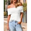 imageImily Bela Womens Off The Shoulder Sweaters Casual Knit Sleeveless Summer Y2K Going Out Tops BlousesWhite