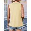 imageImily Bela Womens Summer Sleeveless Tank Tops Zipper V Neck Ribbed Dressy Casual Blouses Loose Business Polo ShirtsApricot