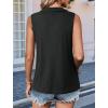 imageImily Bela Womens Summer Sleeveless Tank Tops Zipper V Neck Ribbed Dressy Casual Blouses Loose Business Polo ShirtsBlack