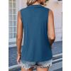 imageImily Bela Womens Summer Sleeveless Tank Tops Zipper V Neck Ribbed Dressy Casual Blouses Loose Business Polo ShirtsNavy