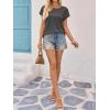 imageImily Bela Womens Summer Tops Dressy Casual Short Sleeve Lace Trendy Shirts Crewneck T Shirt Hollow Out Loose BlousesGrey