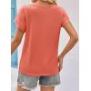 imageImily Bela Womens Summer Tops Dressy Casual Short Sleeve Lace Trendy Shirts Crewneck T Shirt Hollow Out Loose BlousesOrange Red