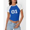 imageImily Bela Cute Baby Tees Back to School Short Sleeve T Shirts Graphic Number Print Summer Crop Tops for Women 2025Blue