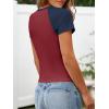 imageImily Bela Cute Baby Tees Back to School Short Sleeve T Shirts Graphic Number Print Summer Crop Tops for Women 2025Burgundy