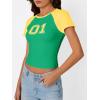 imageImily Bela Cute Baby Tees Back to School Short Sleeve T Shirts Graphic Number Print Summer Crop Tops for Women 2025Green