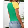 imageImily Bela Cute Baby Tees Back to School Short Sleeve T Shirts Graphic Number Print Summer Crop Tops for Women 2025Green