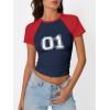 imageImily Bela Cute Baby Tees Back to School Short Sleeve T Shirts Graphic Number Print Summer Crop Tops for Women 2025Navy