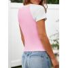 imageImily Bela Cute Baby Tees Back to School Short Sleeve T Shirts Graphic Number Print Summer Crop Tops for Women 2025Pink