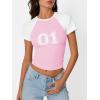 imageImily Bela Cute Baby Tees Back to School Short Sleeve T Shirts Graphic Number Print Summer Crop Tops for Women 2025Pink