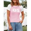 imageImily Bela Cute Baby Tees Back to School Short Sleeve T Shirts Graphic Number Print Summer Crop Tops for Women 2025Pink