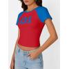 imageImily Bela Cute Baby Tees Back to School Short Sleeve T Shirts Graphic Number Print Summer Crop Tops for Women 2025Red