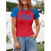 imageImily Bela Cute Baby Tees Back to School Short Sleeve T Shirts Graphic Number Print Summer Crop Tops for Women 2025Red