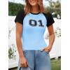 imageImily Bela Cute Baby Tees Back to School Short Sleeve T Shirts Graphic Number Print Summer Crop Tops for Women 2025Sky Blue