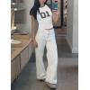 imageImily Bela Cute Baby Tees Back to School Short Sleeve T Shirts Graphic Number Print Summer Crop Tops for Women 2025White
