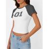 imageImily Bela Cute Baby Tees Back to School Short Sleeve T Shirts Graphic Number Print Summer Crop Tops for Women 2025White