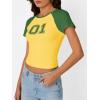 imageImily Bela Cute Baby Tees Back to School Short Sleeve T Shirts Graphic Number Print Summer Crop Tops for Women 2025Yellow