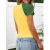 imageImily Bela Cute Baby Tees Back to School Short Sleeve T Shirts Graphic Number Print Summer Crop Tops for Women 2025Yellow