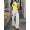 imageImily Bela Cute Baby Tees Back to School Short Sleeve T Shirts Graphic Number Print Summer Crop Tops for Women 2025Yellow
