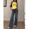 imageImily Bela Cute Baby Tees Back to School Short Sleeve T Shirts Graphic Number Print Summer Crop Tops for Women 2025Yellow