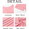 imageImily Bela Girls Pleated Short Sleeve T Shirts Kids Summer Crewneck Shirts Casual Tops Tees 514 YearsPink