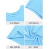 imageImily Bela Girls Short Cap Sleeve T Shirts Kids Crew Neck Casual Loose Summer Tops 514 YearsBlue